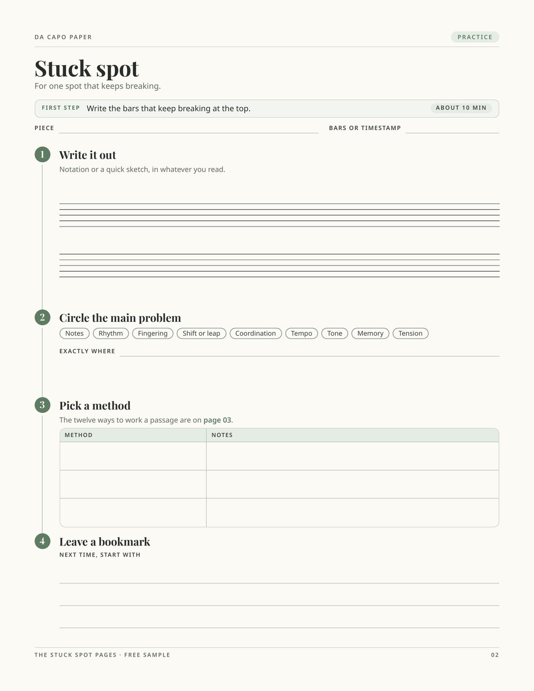 Page 2 of The Stuck Spot Pages